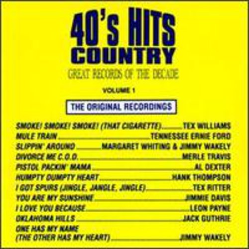 40's Country Hits 1 / Various - 40's Country Hits 1 / Various - Music CD