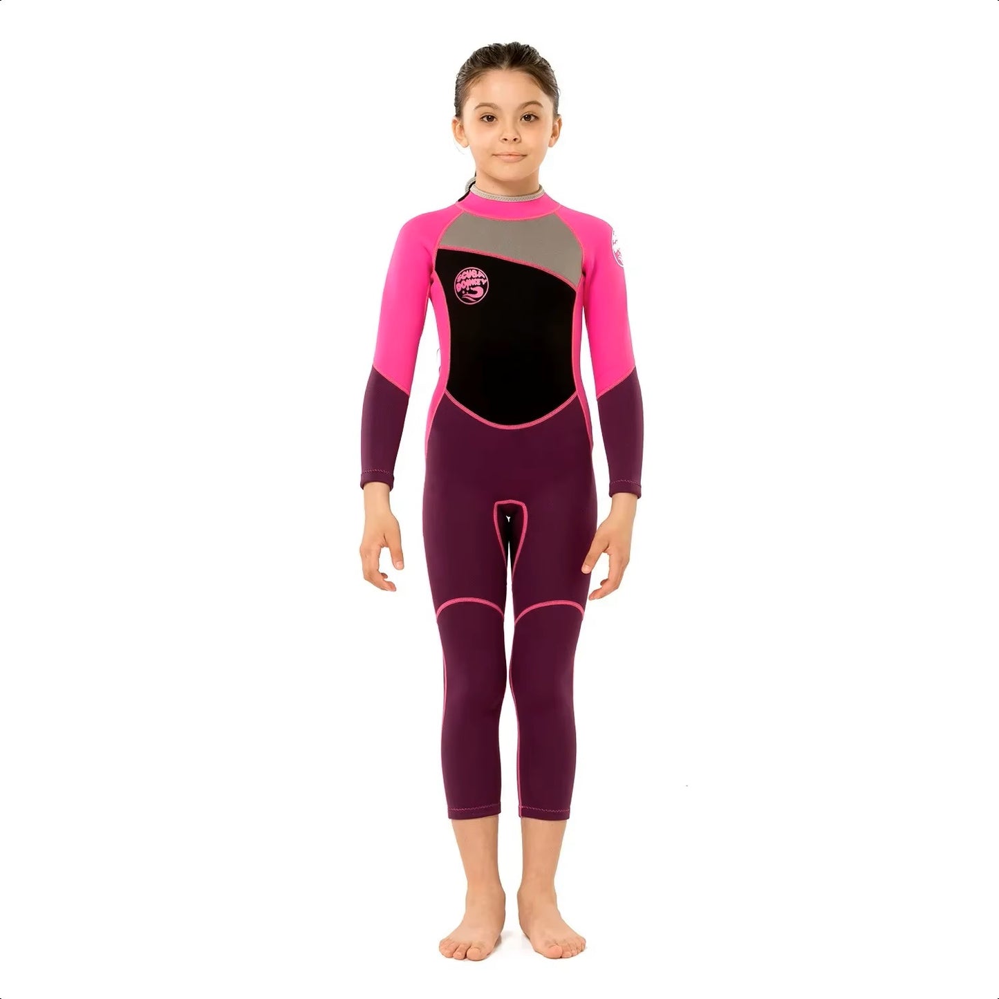 Girls 2.5mm Neoprene Full Wetsuit with Back Zipper