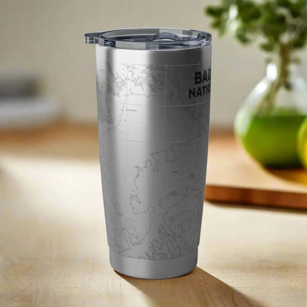 Badlands National Park Topographic Tumbler 20oz USGS Map Print South Dakota