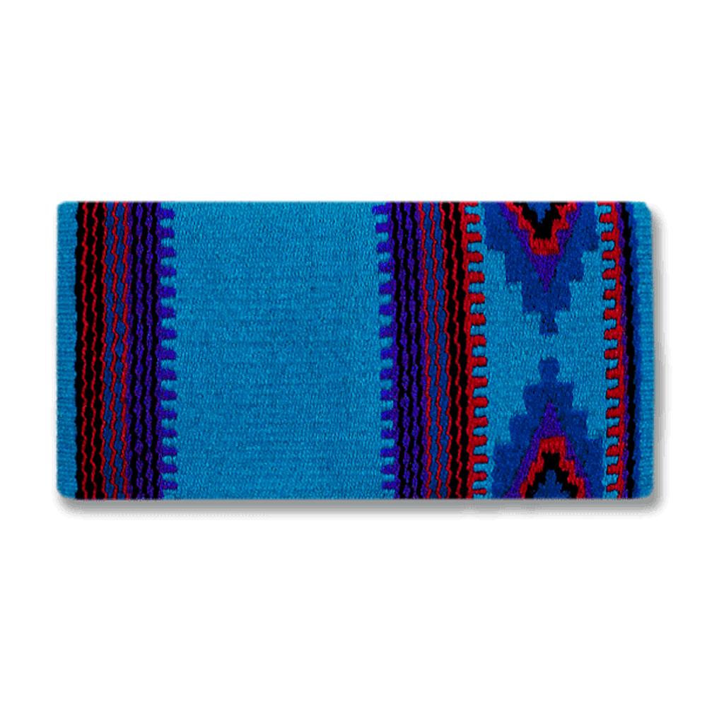 1461-1 36inx34in Firecracker Saddle Blanket TURQ BLUE