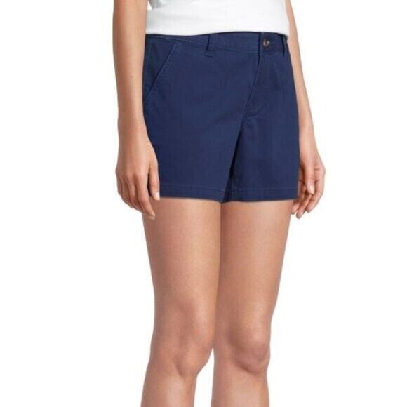a.n.a Women's 5in Inseam Chino Short Navy Size 16