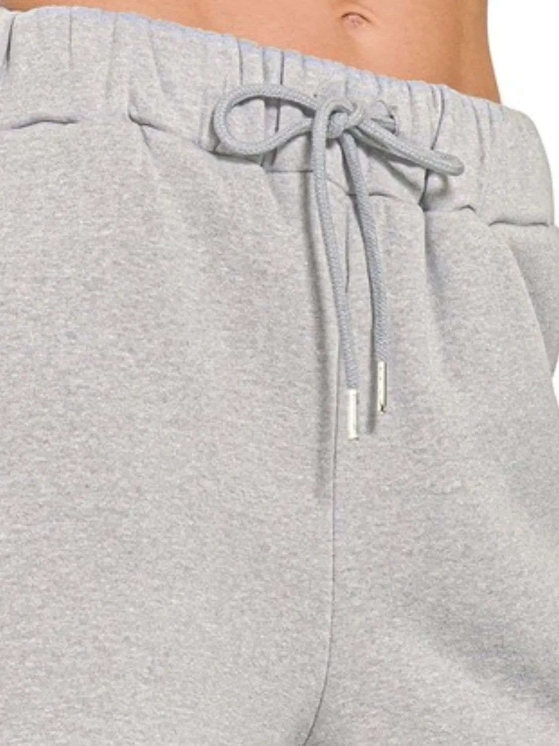 Zenana Fleece Drawstring Short Pants With Pockets