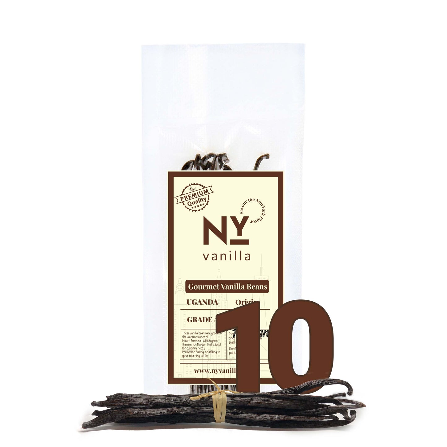 Whole Bulk Vanilla Beans - Order - NON GMO Gourmet Vanilla Pods 6 - 8 Inches For making Baking Whole Premium Vanilla Beans Grade A  by New York Vanilla