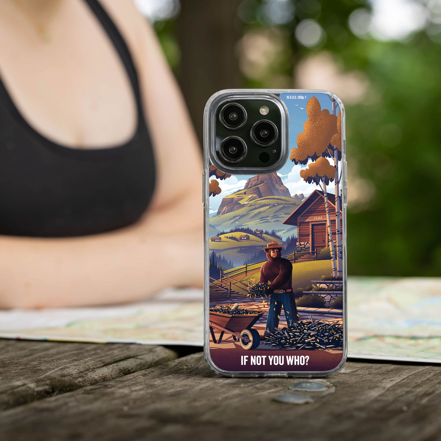 Smokey Bear Classic HD Apple iPhone 14 Series Mag-Safe Phone Case