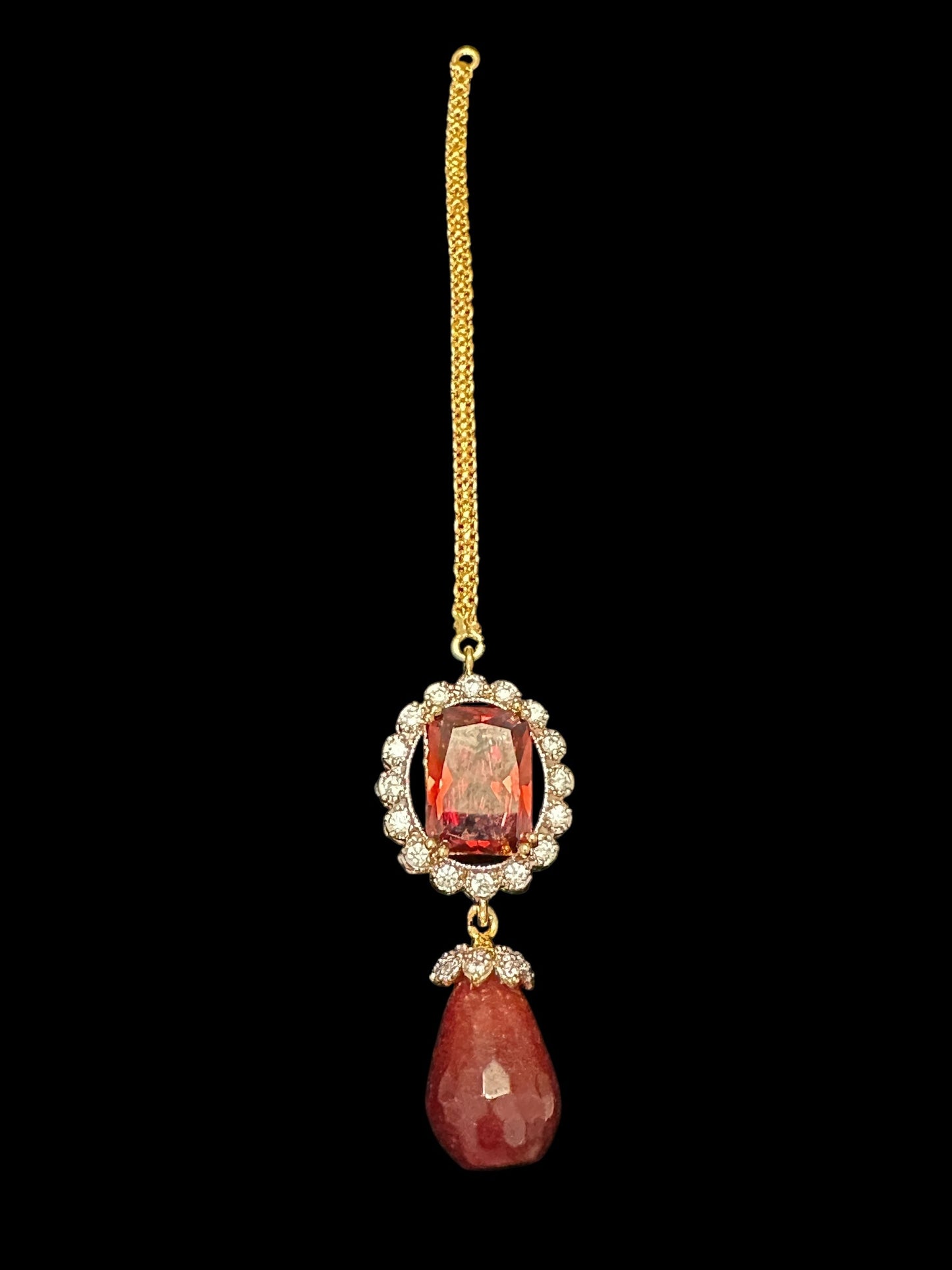 BR504 Arzoo garnet choker set ( READY TO SHIP )