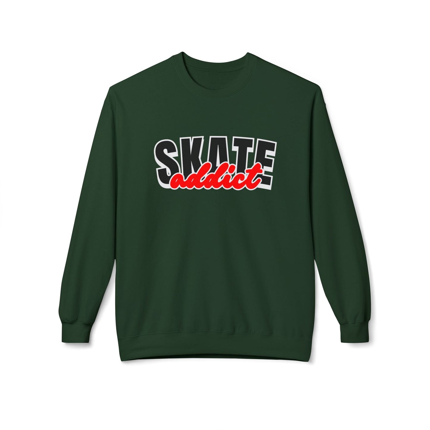Skate Addict Unisex Fleece Crewneck Sweatshirt