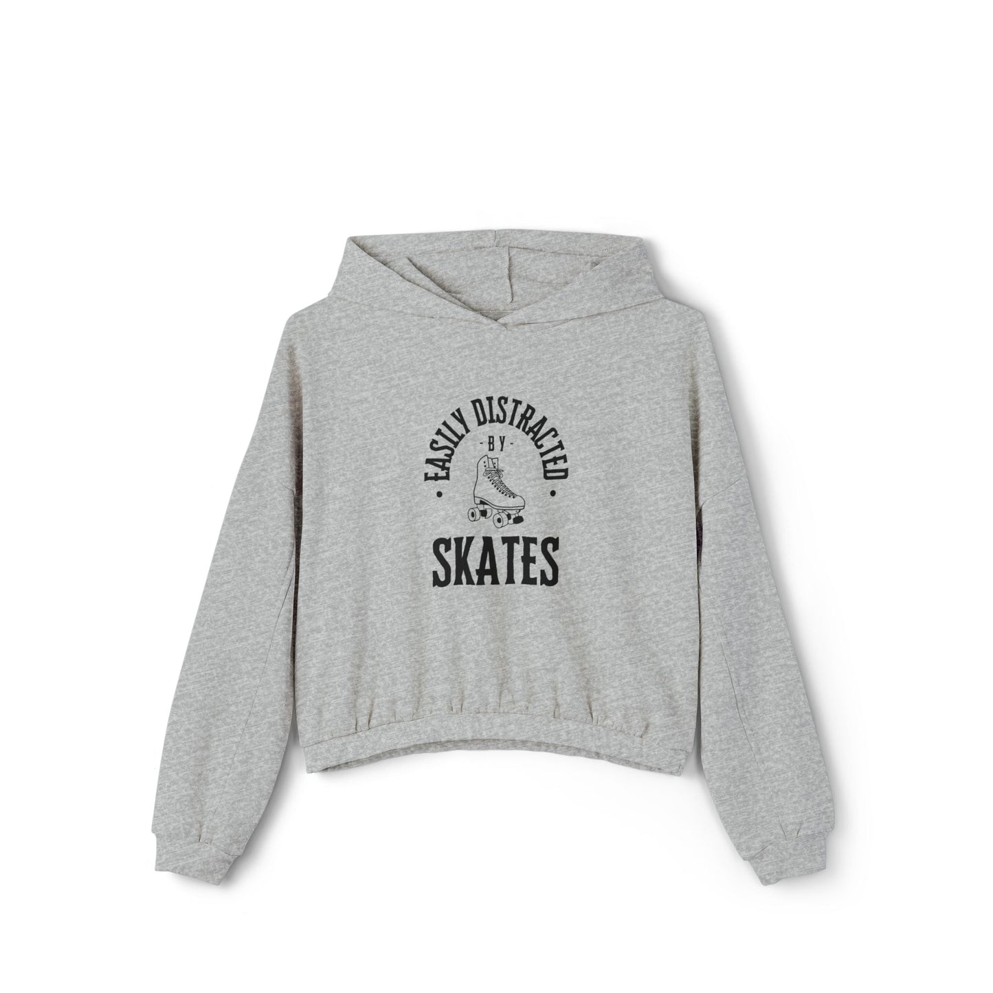 Women’s Cropped Easily Distractd by Skates Hoodie