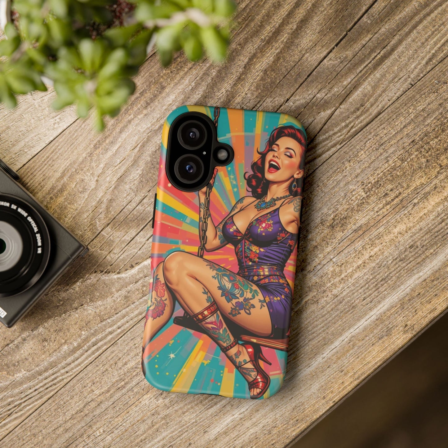 Bold Retro Pin-Up Tough Phone Case