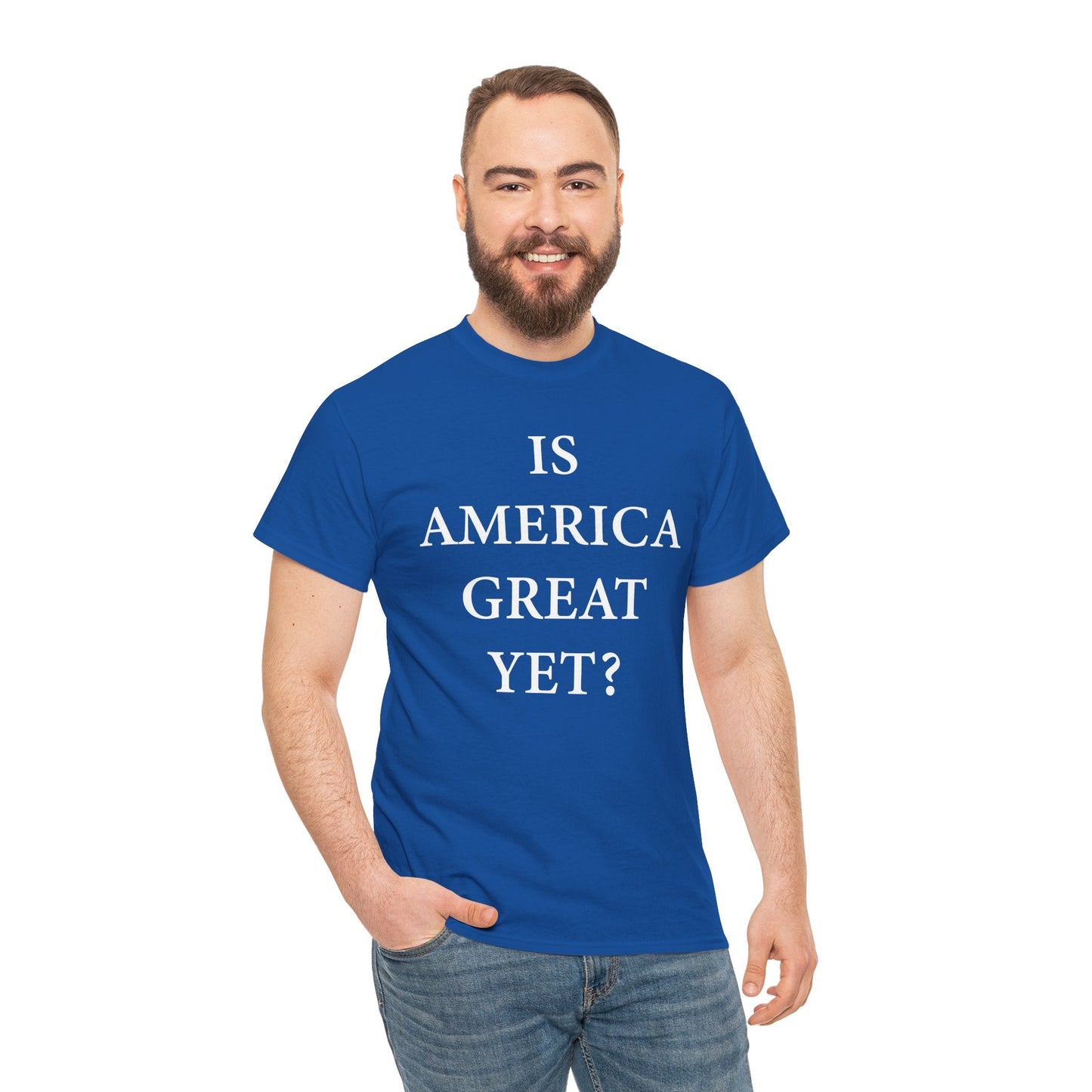 Is America Great Yet? Unisex Cotton Shirt