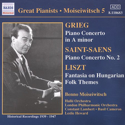 Moiseiwitsch / Grieg / Liszt / Saint-saens - Great Pianists: Moiseiwitsch - Music CD