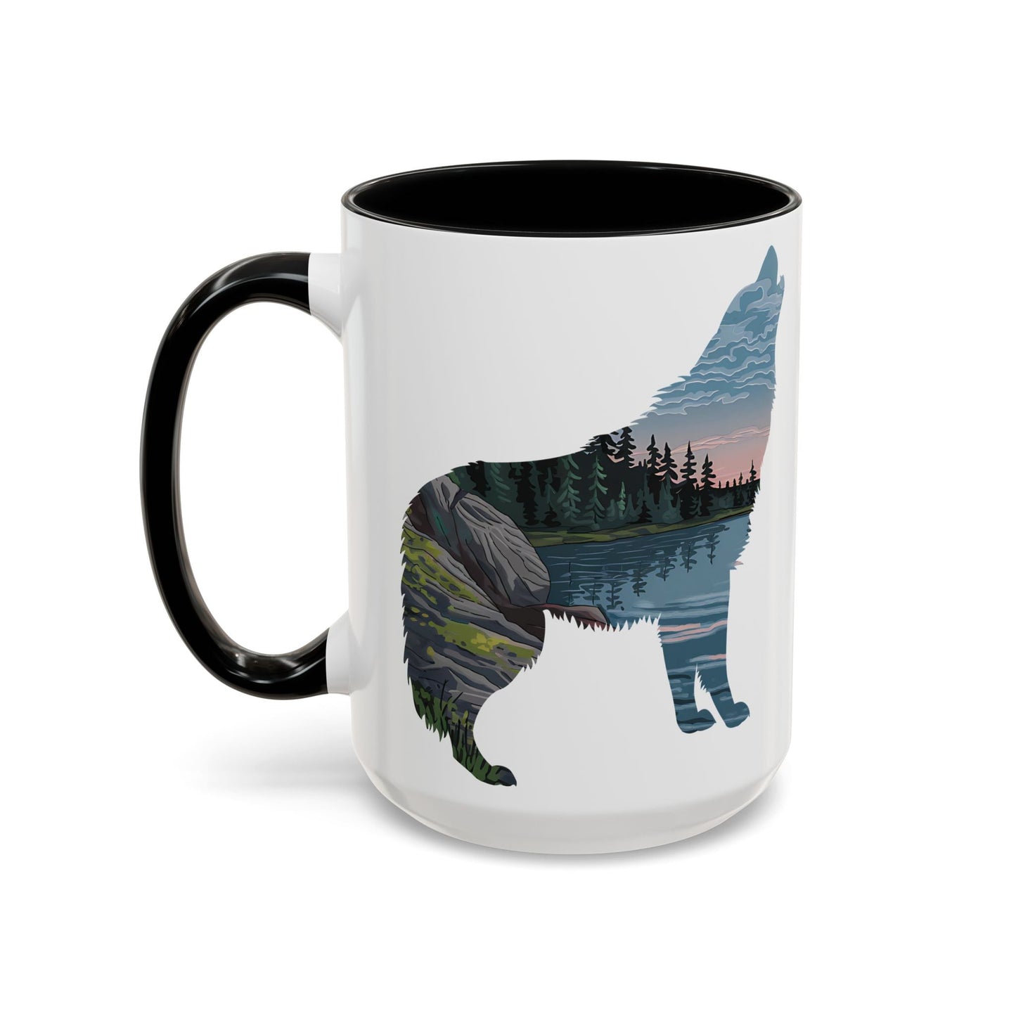 Isle Royal National Park Accent Coffee Mug 11oz 15oz Wolf