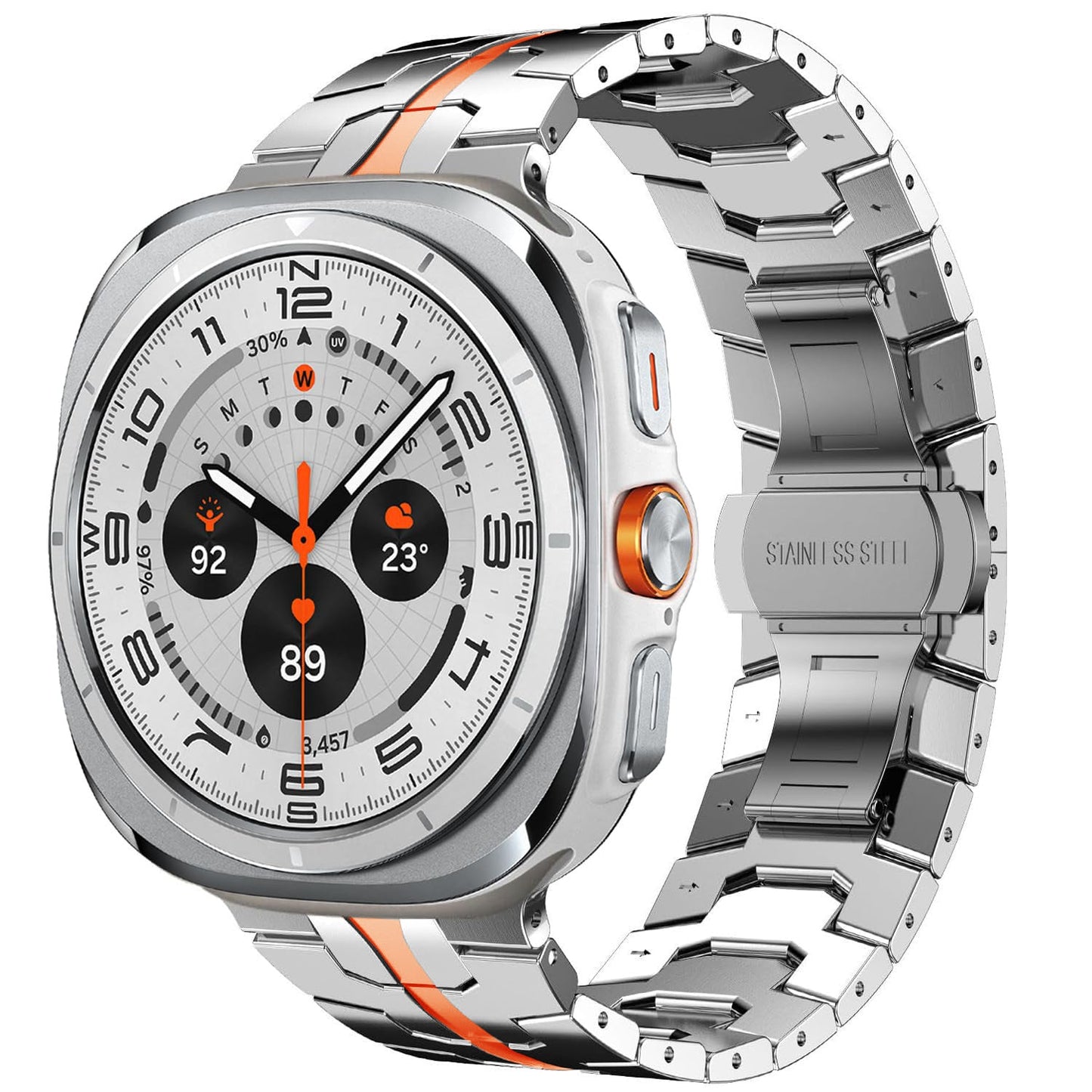 Stainless Steel Metal Watch Band for Samsung Galaxy Watch 7 Ultra
