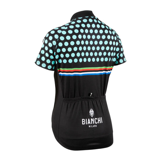 Bianchi Milano Sosio Women's Cycling Jersey (Black / Celeste) Small