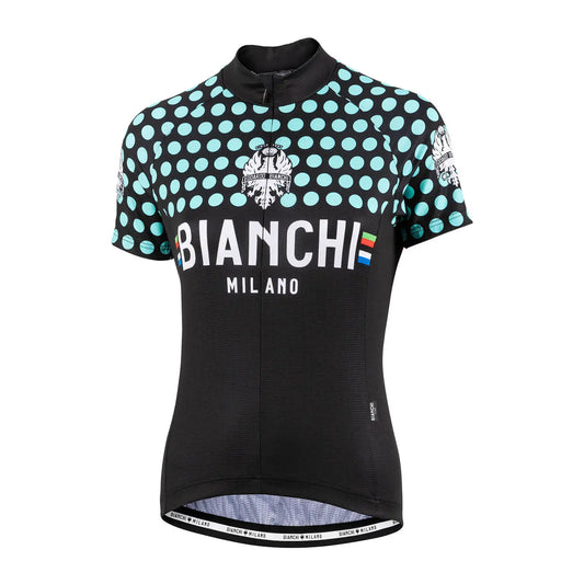 Bianchi Milano Sosio Women's Cycling Jersey (Black / Celeste) Small