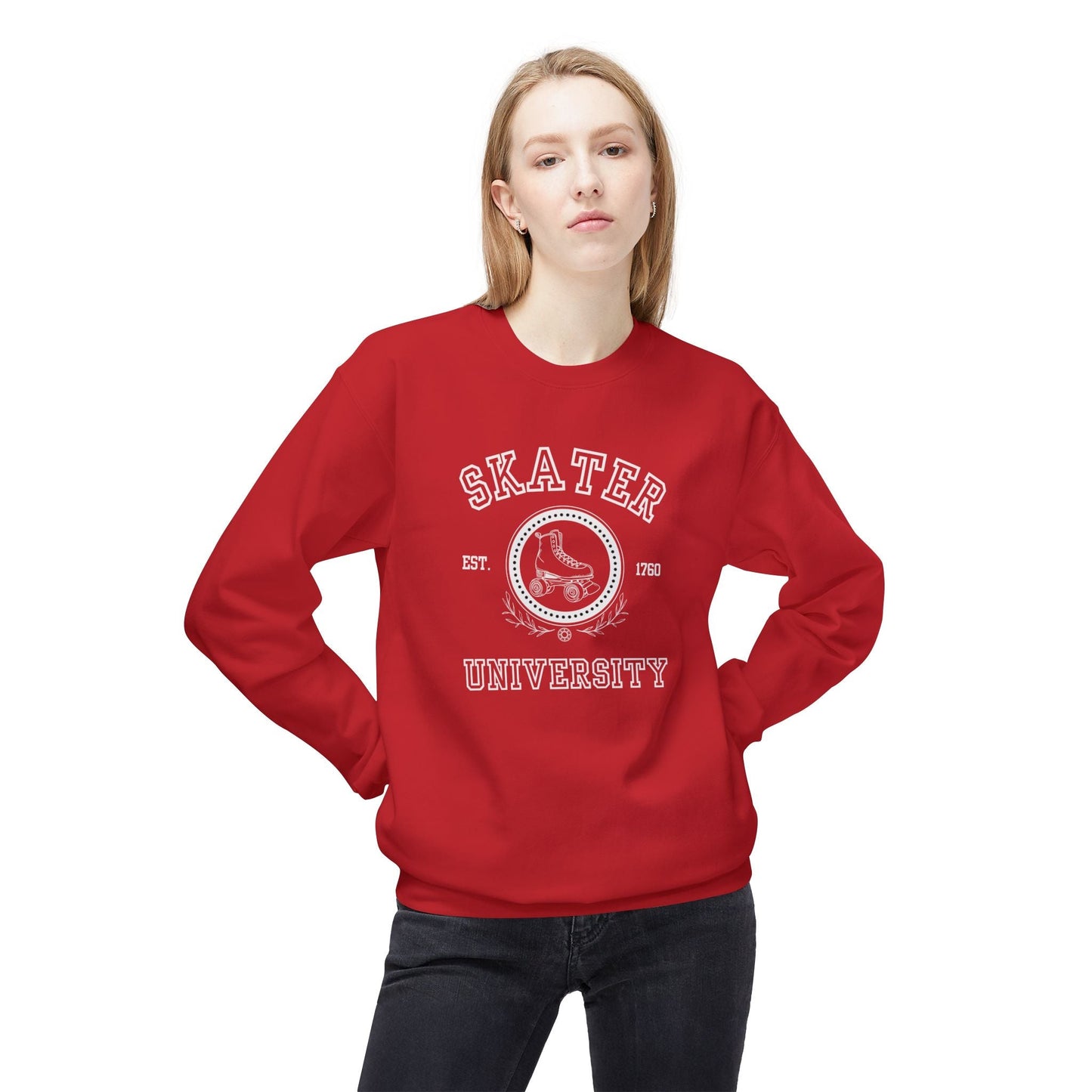 Skater University Unisex Fleece Crewneck Sweatshirt