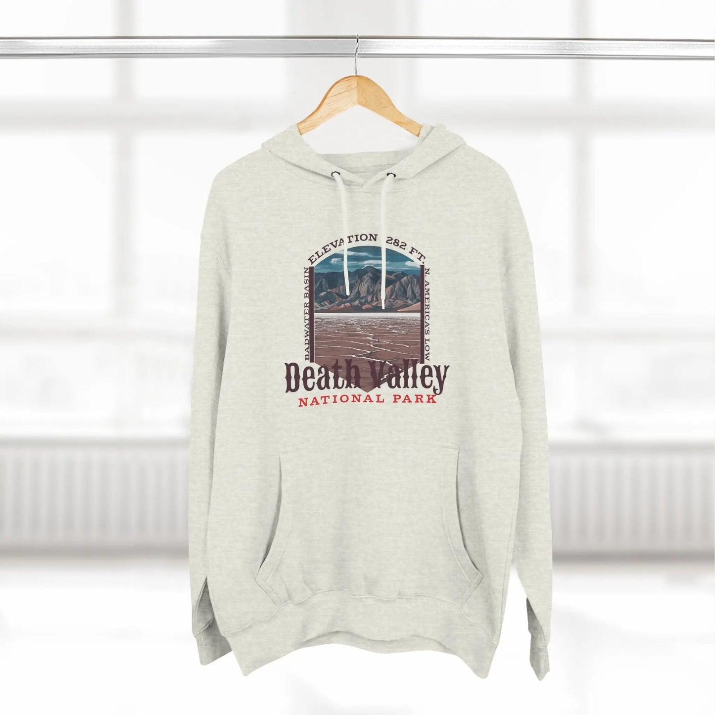 Death Valley National Park Unisex Fit Fleece Hoodie Badwater Basin