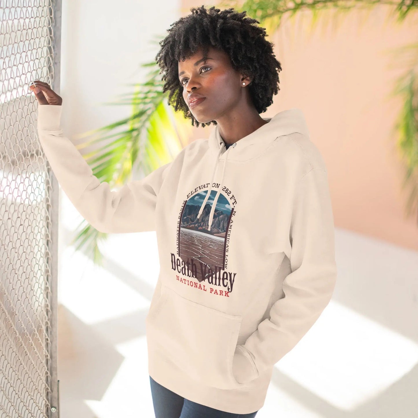 Death Valley National Park Unisex Fit Fleece Hoodie Badwater Basin