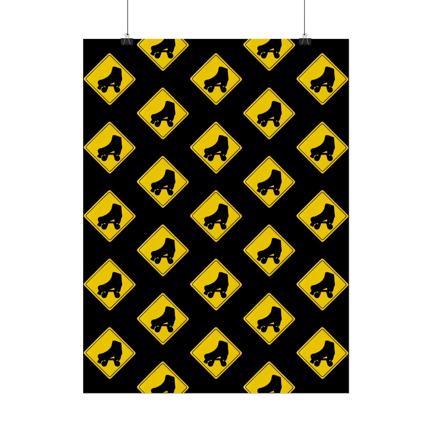 Warning Skater Rolled Poster