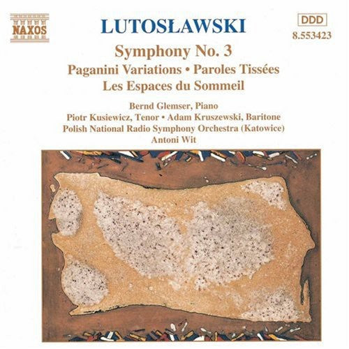 Adam Kruszewski - Symphony 3 / Paganini Variations / Paroles Tissees Music CD