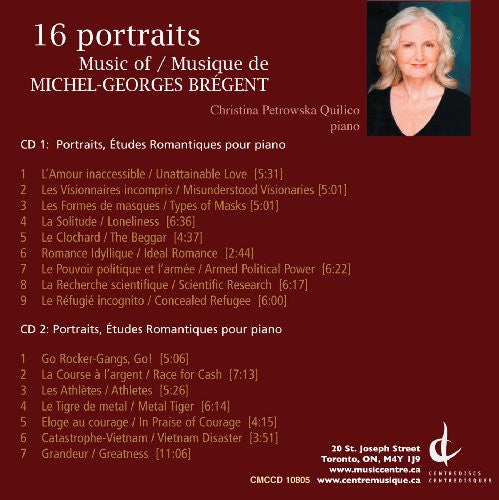Bregent,michel-georges - 16 Portraits - Music CD