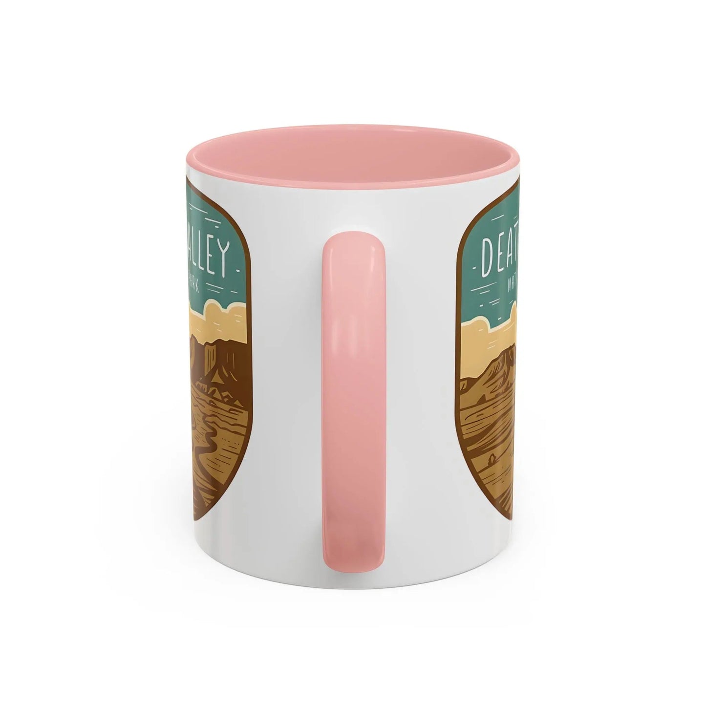 Death Valley National Park Coffee Mug 11oz 15oz Desert Shield Graphic Blue Black Pink Red