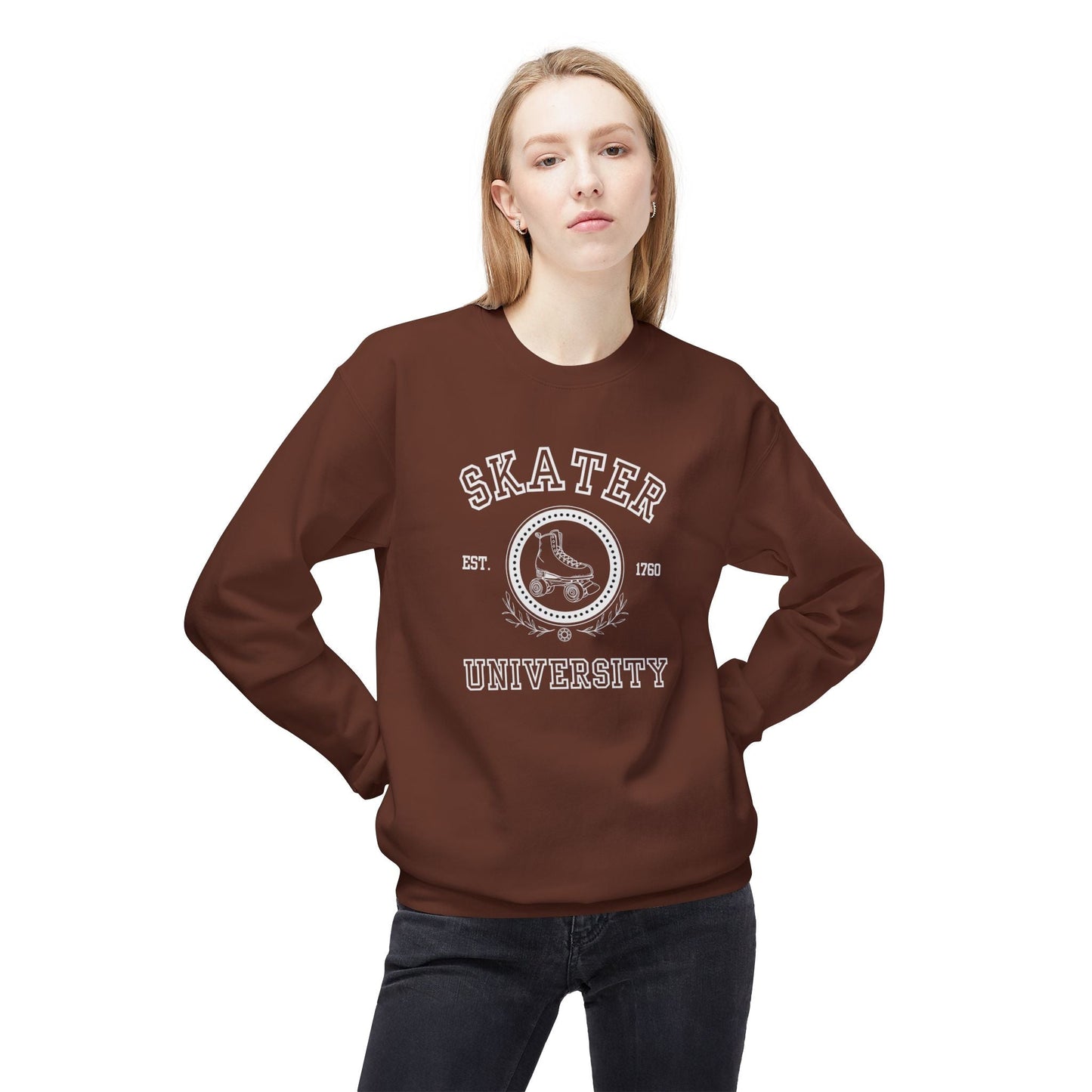Skater University Unisex Fleece Crewneck Sweatshirt