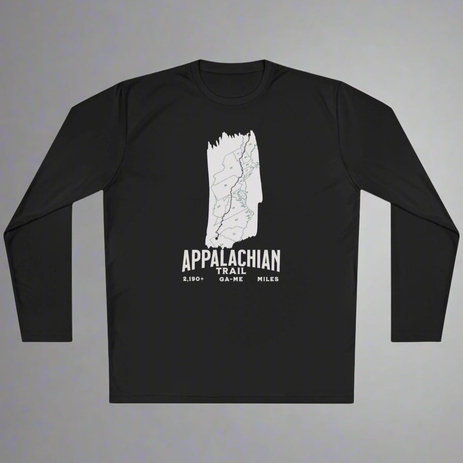Appalachian Trail White Blaze Unisex Long Sleeve Performance Shirt