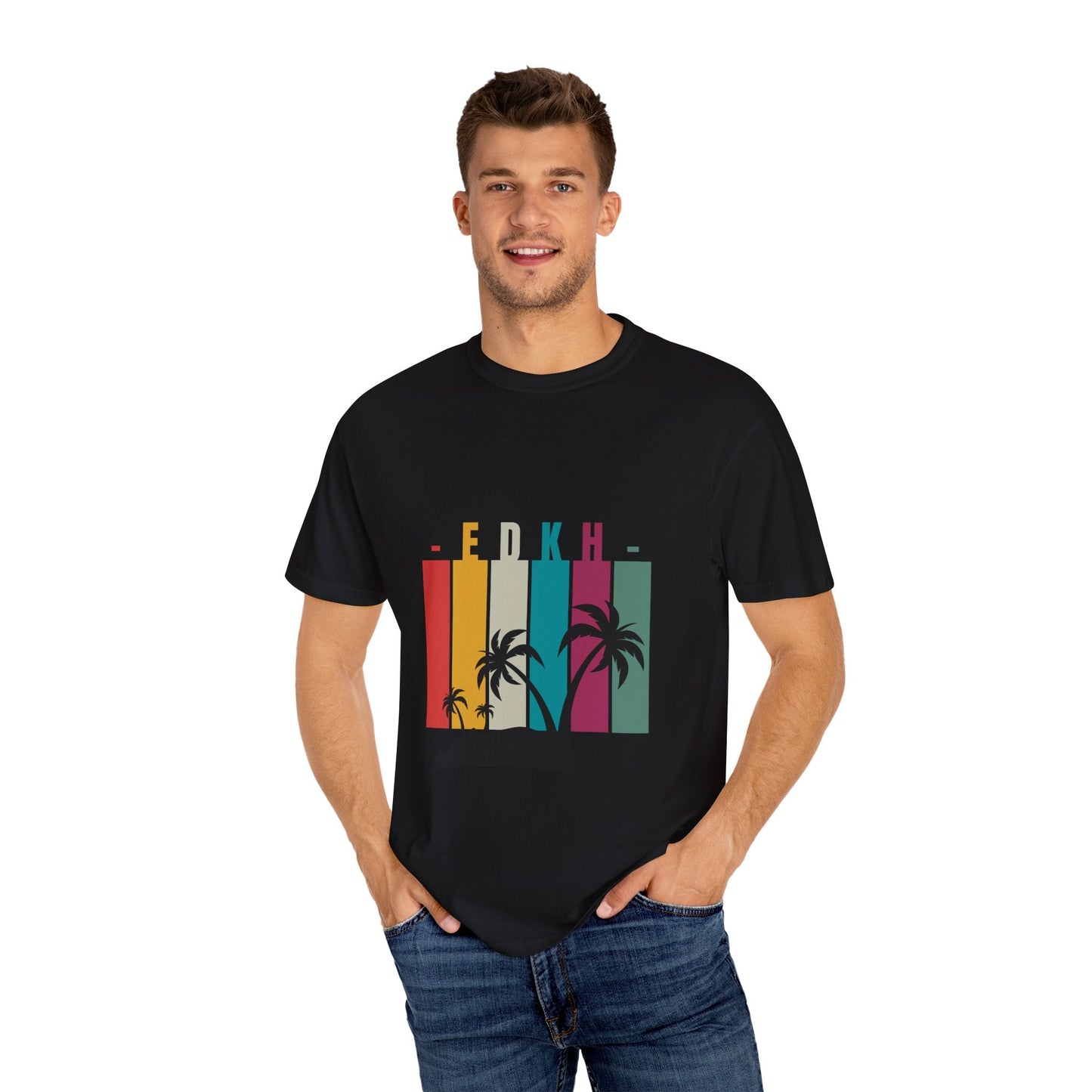 EDK Beach Vibes Unisex Garment-Dyed T-Shirt | Retro Summer Style