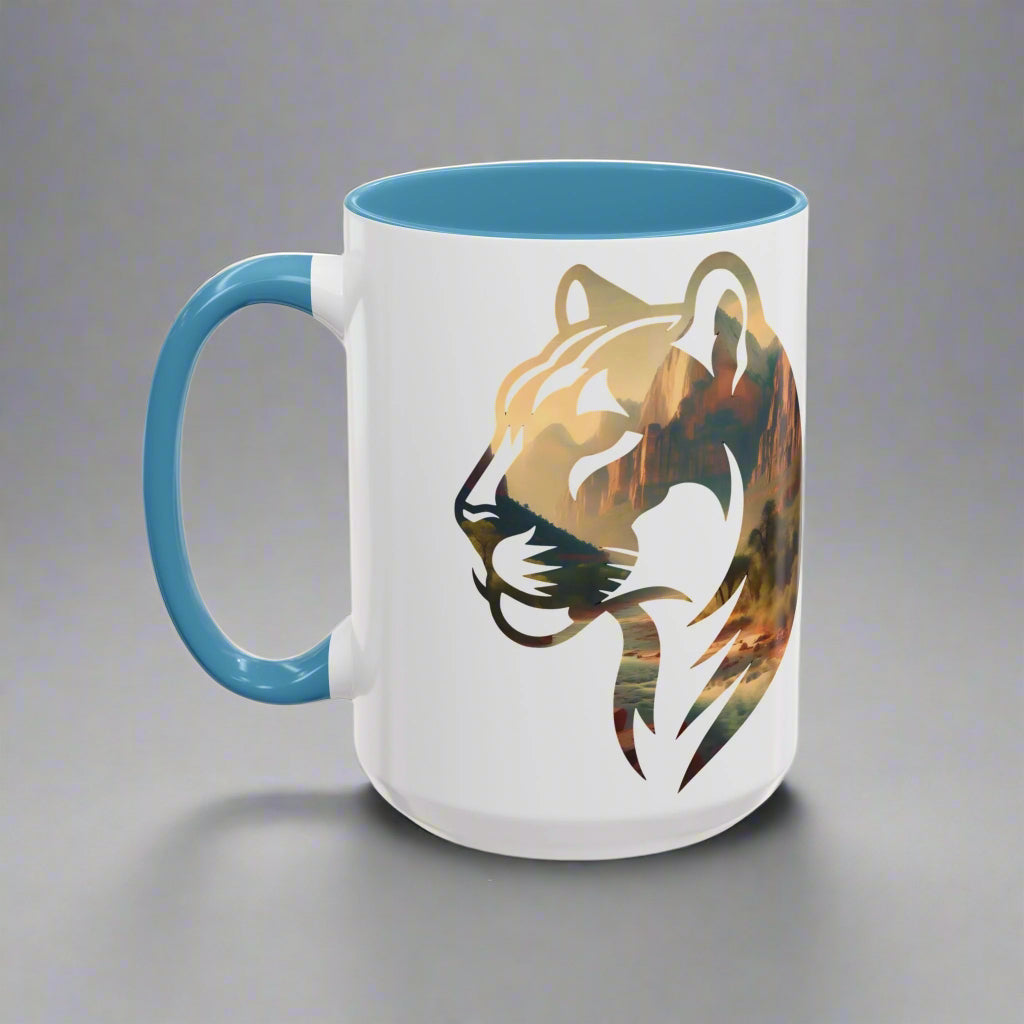 Zion National Park Mountain Lion Colored Coffee Mug 11oz 15oz