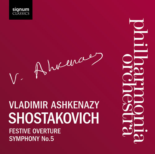 VLADIMIR ASHKENAZY - Festive Overture Op 96 / Sym 5 in D Major Op 47 Music CD