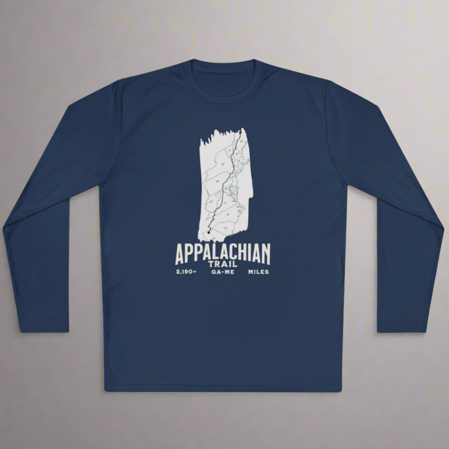 Appalachian Trail White Blaze Unisex Long Sleeve Performance Shirt