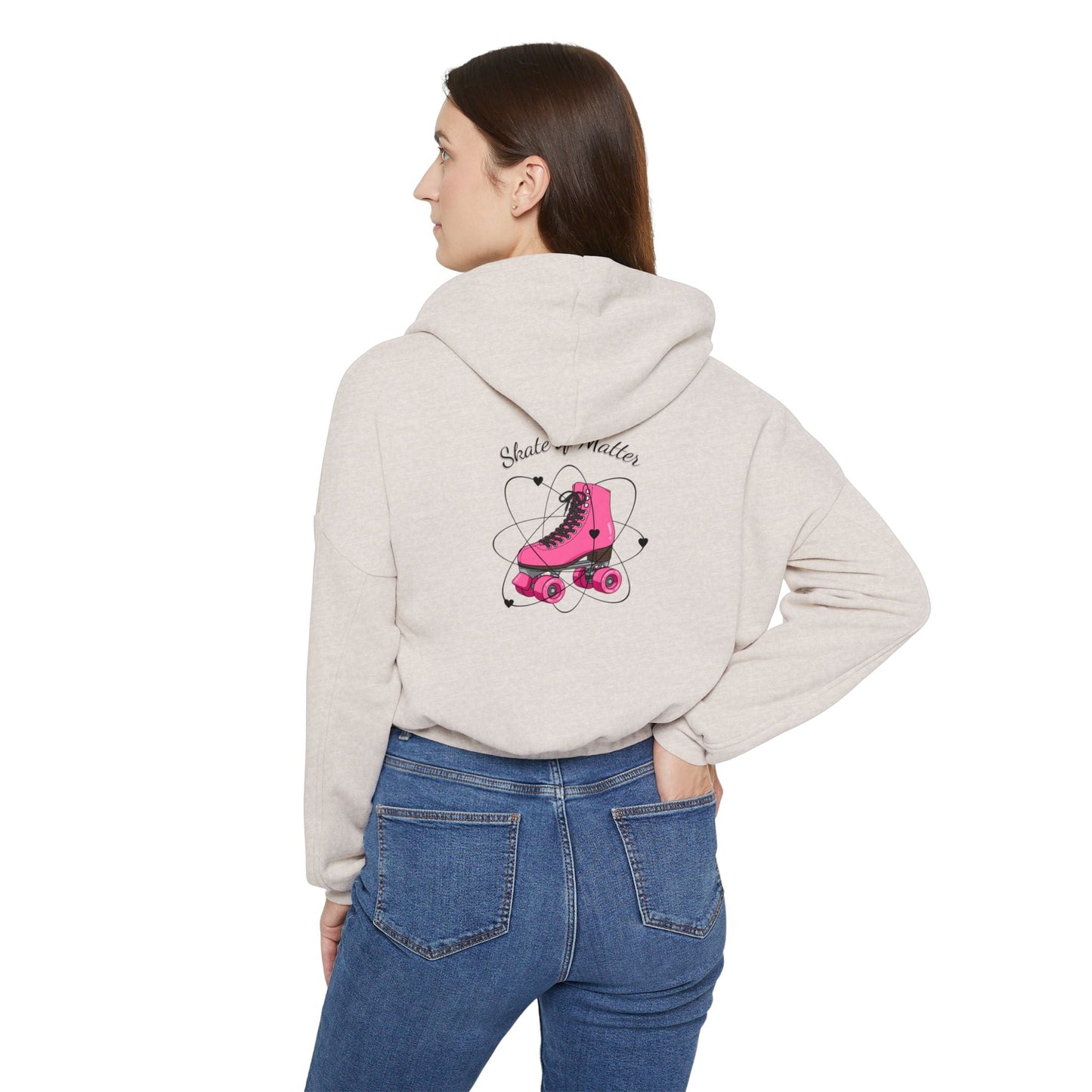 Women’s Cropped Blue/Green Skate Like Nobody's Watching Hoodie