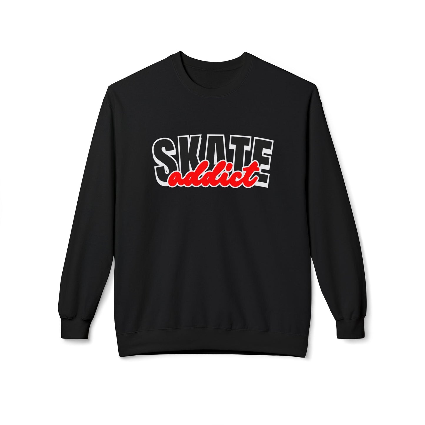 Skate Addict Unisex Fleece Crewneck Sweatshirt