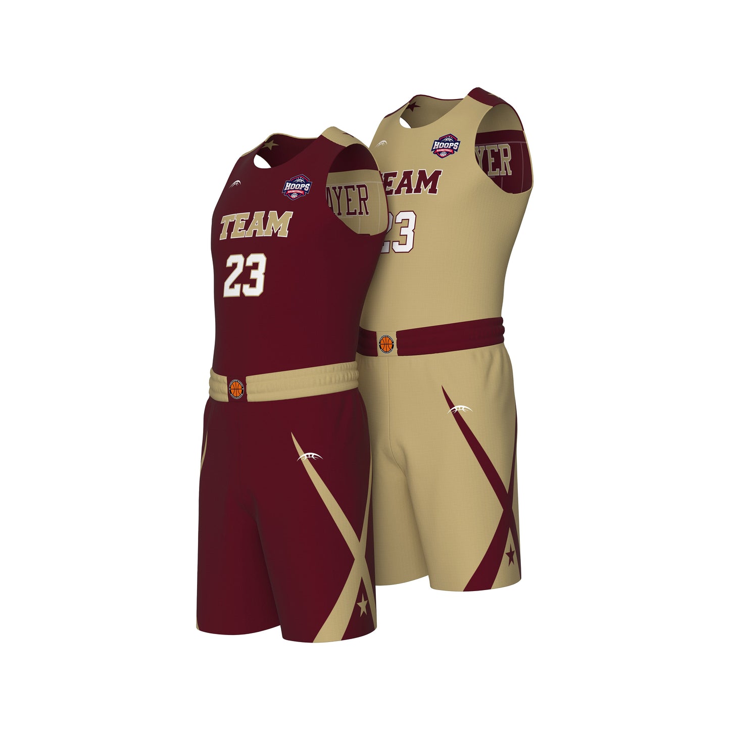 Custom All-Star Reversible Basketball Uniform - 150 Horn