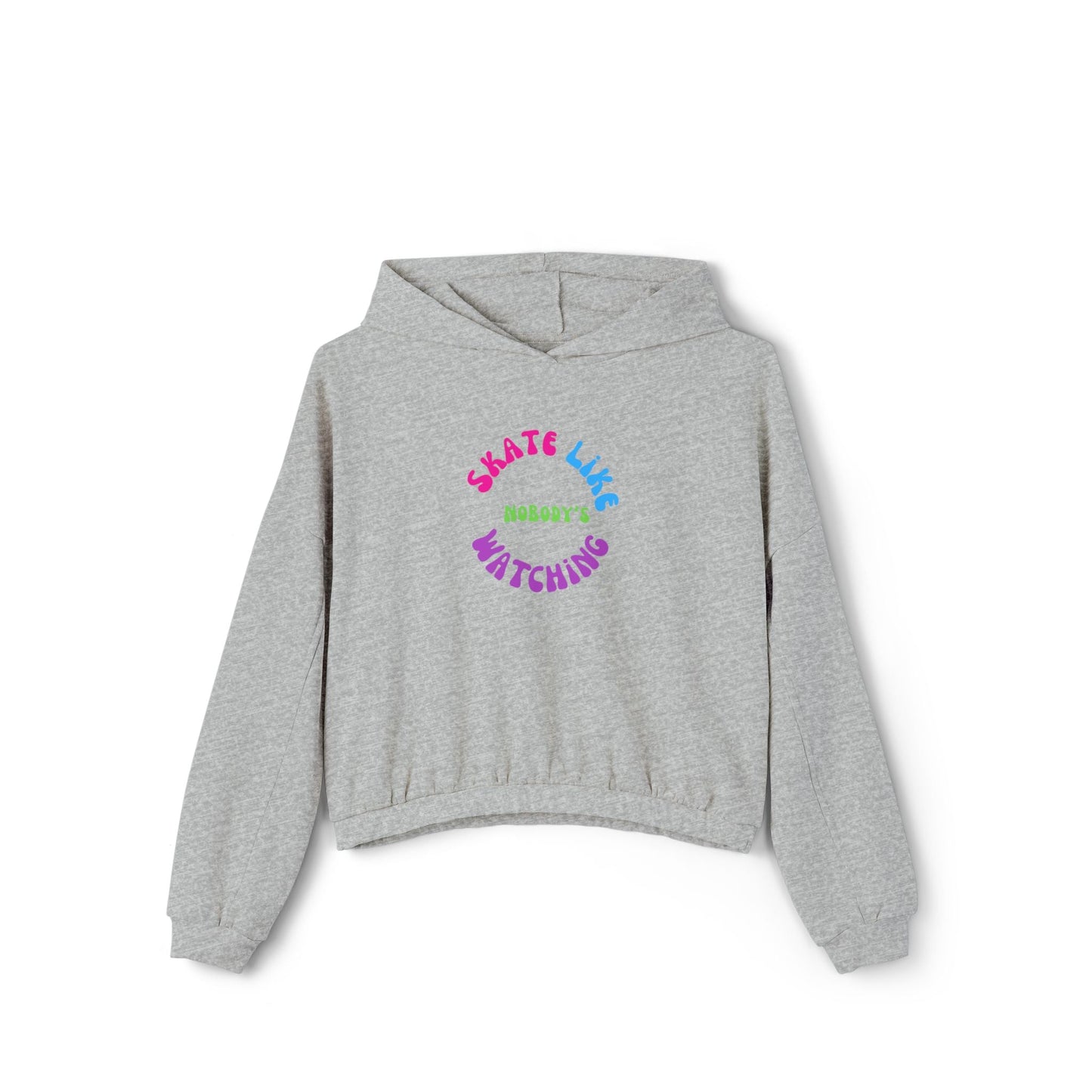 Women’s Cropped Colorful Skate Like Nobody's Watching Hoodie