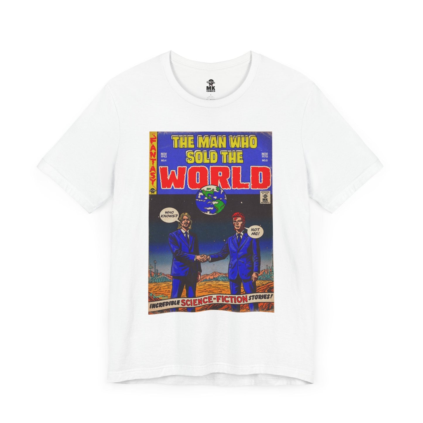 Bowie & Cobain - The Man Who Sold the World - Unisex Jersey Short Sleeve Tee