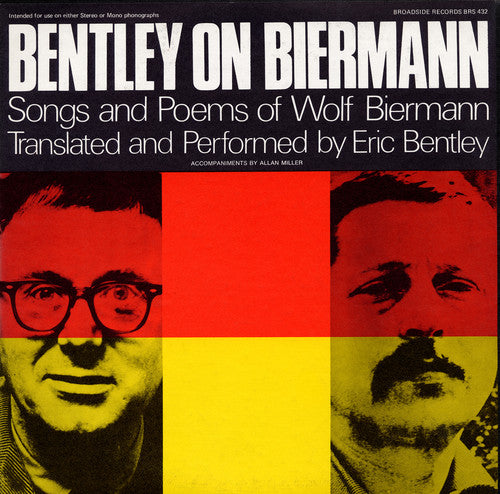 Eric Bentley - Bentley on Biermann: Songs and Poems Music CD