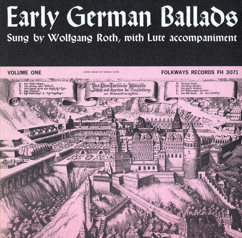 Roth,wolfgang - Early German Ballads 1: 1280-1619 - Music CD