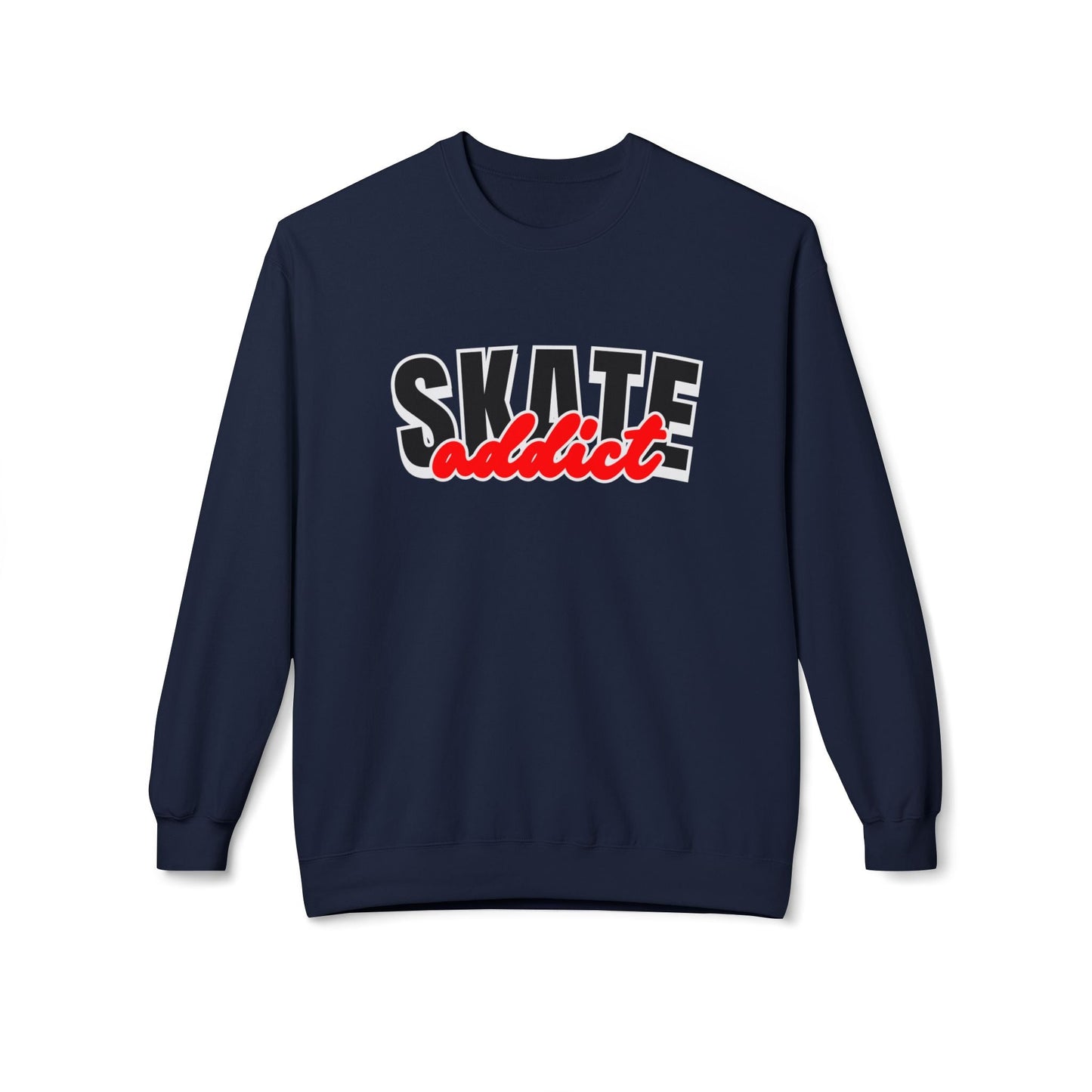 Skate Addict Unisex Fleece Crewneck Sweatshirt