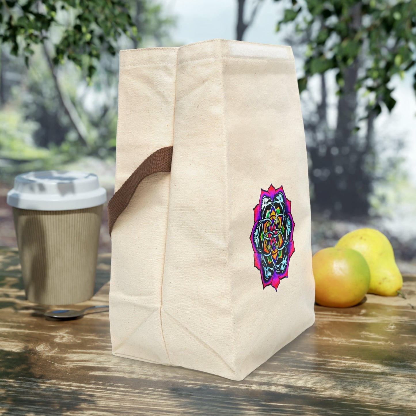 DEADPUNK Mandala Canvas Lunch Bag