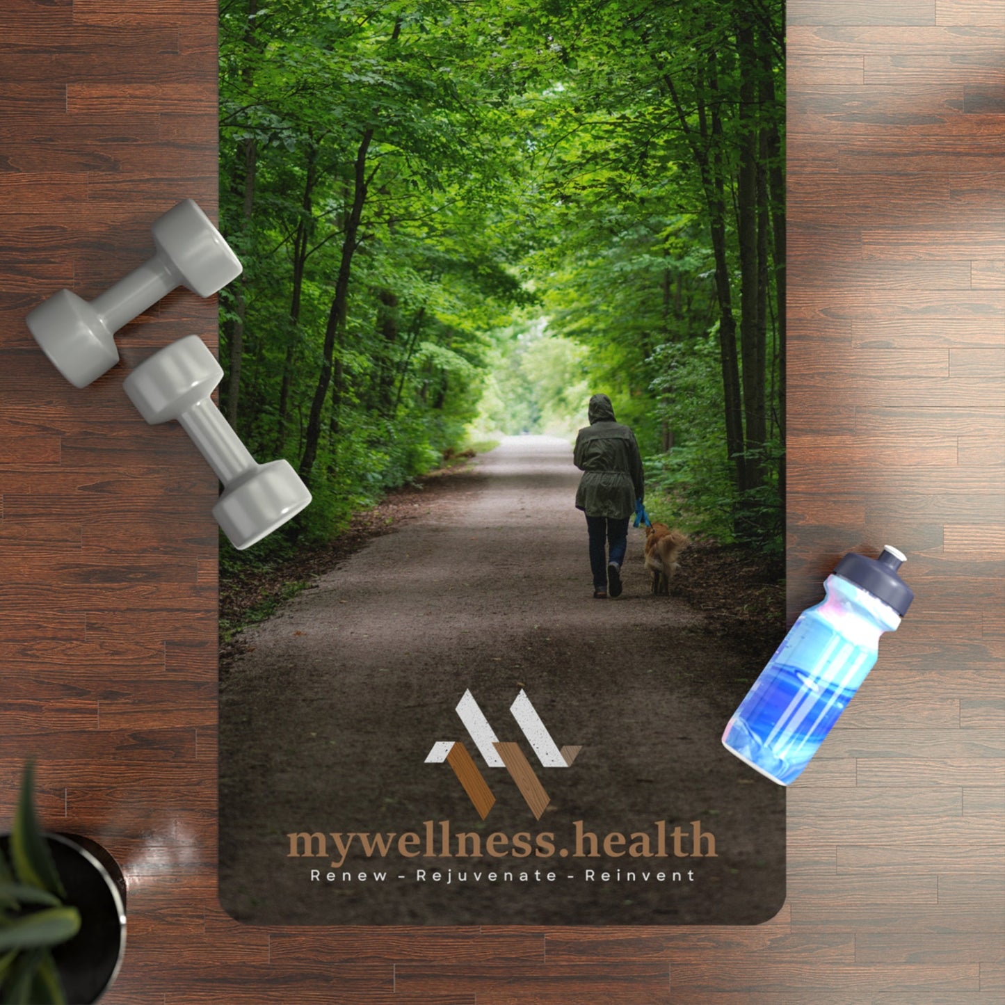 Forest Bath Yoga Mat Non-Slip Rubber Base w/Carry Strap