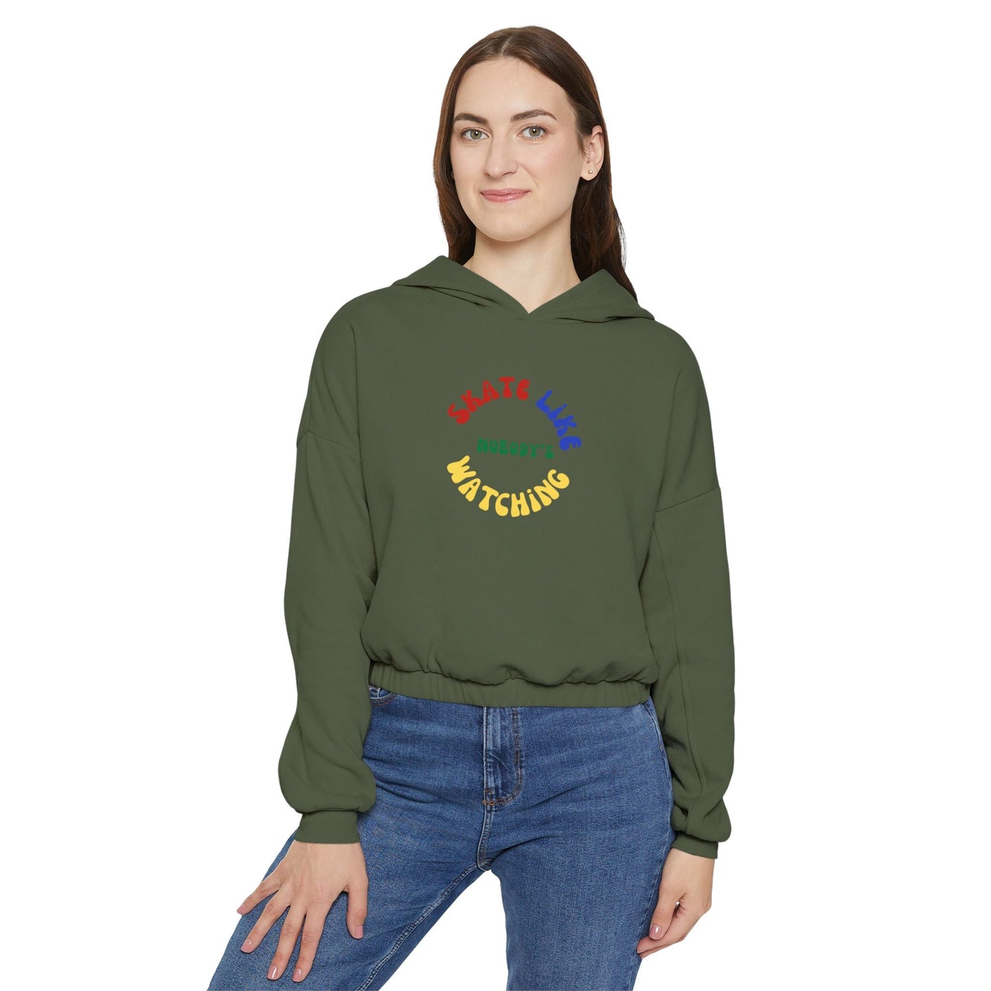 Women’s Cropped Primary Skate Like Nobody's Watching Hoodie