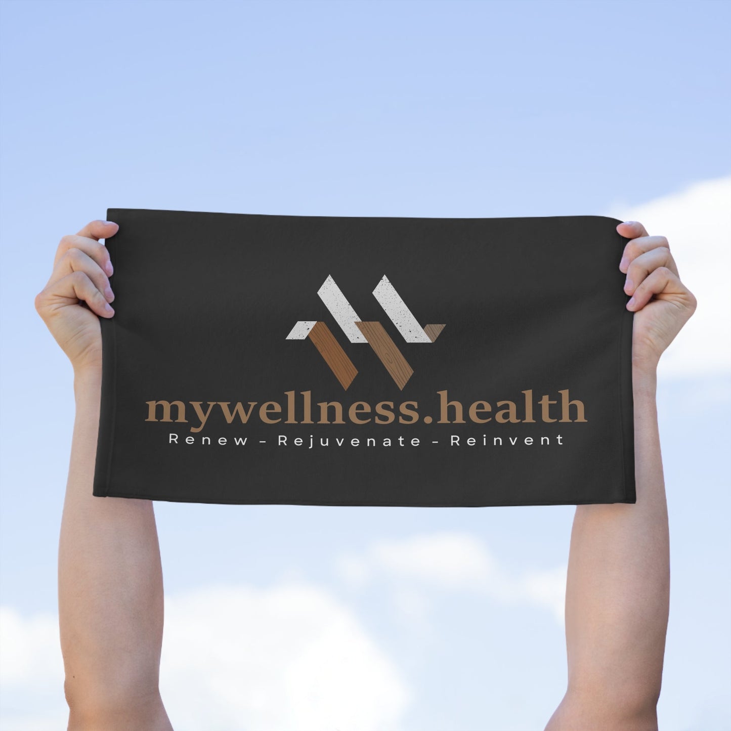 mywellness.health Rally Towel 11x18 - Dual-Texture Polyester Cotton