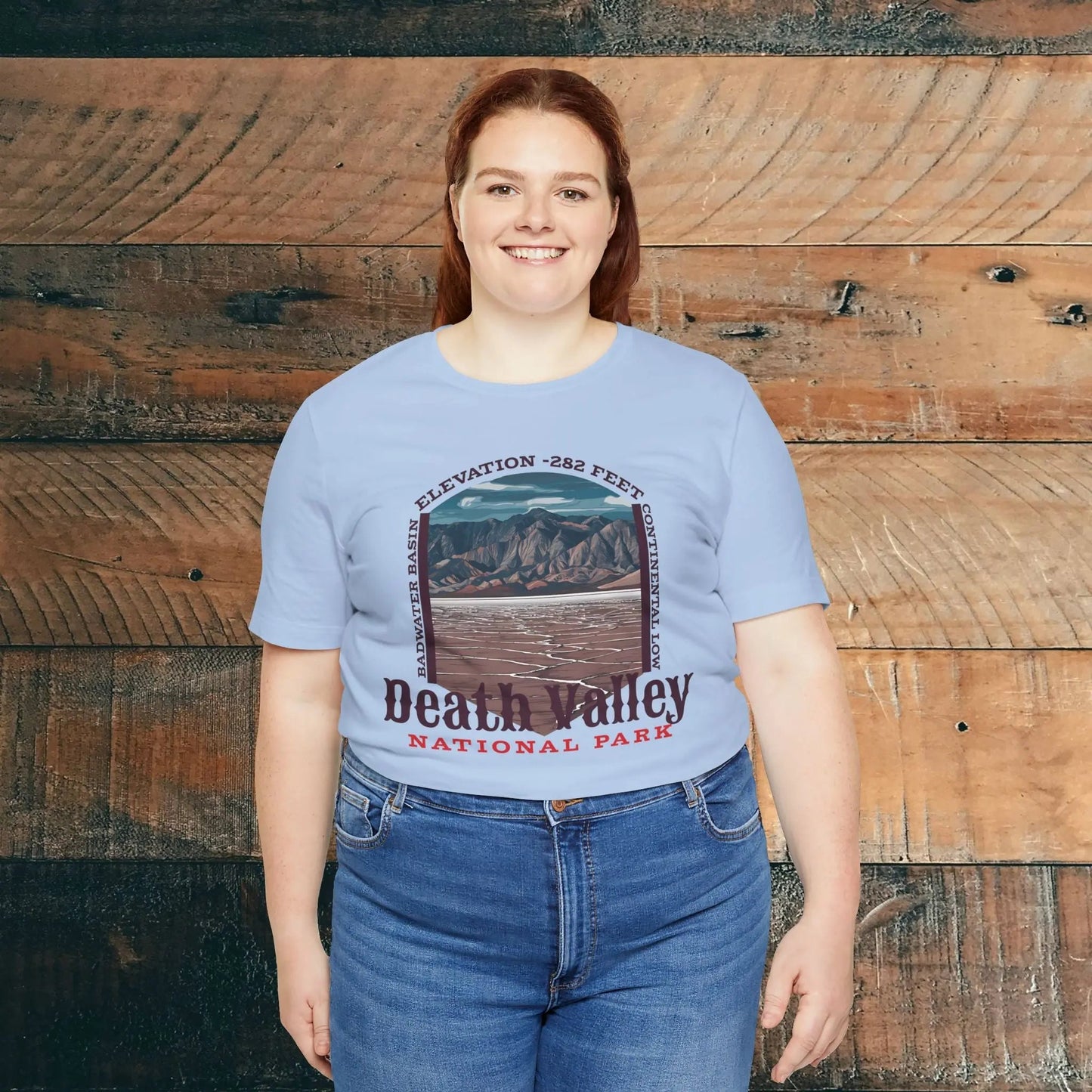 Death Valley National Park Unisex Jersey Tee Airlume Cotton Badwater Basin