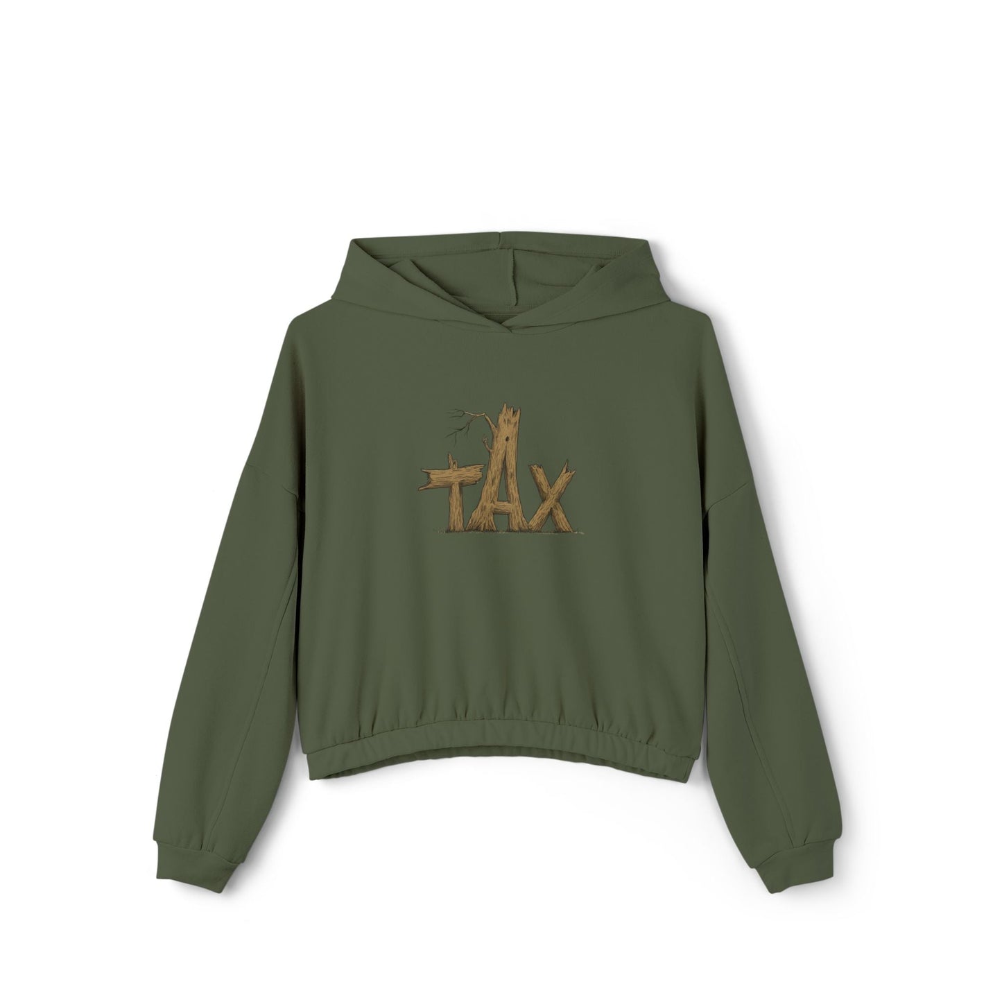 Women’s Cropped Wood Tax Hoodie