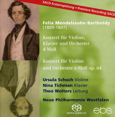 Mendelssohn / Schoch / Tichman / Wolters - Concert For Violin Pno - Music CD
