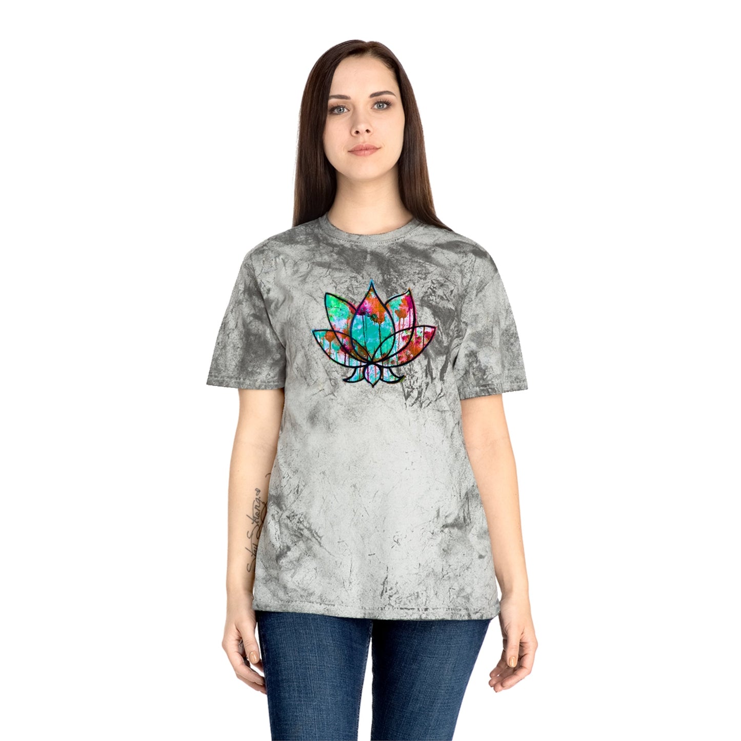 Unisex Lotus Bloom Industrial Dye Premium T-Shirt