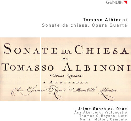 Albinoni / Gonzalez / Akerberg / Boysen / Mueller - Sonate Da Chiesa Opera Quarta - Music CD