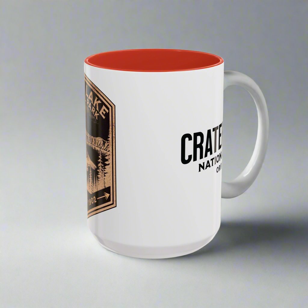 Crater Lake Accent Coffee Mug 11oz 15oz National Park Scenic Bear Shield