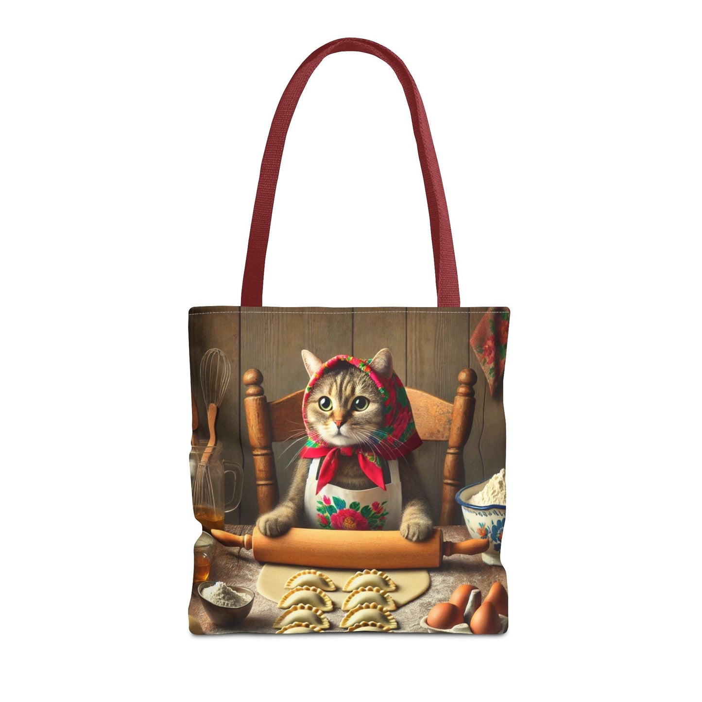 Babushka Cat Pierogi Making Tote Bag